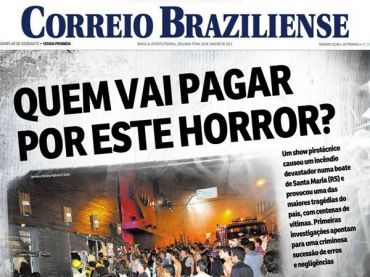 Foto: La tragedia de Santa María en la prensa brasileña
